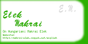 elek makrai business card